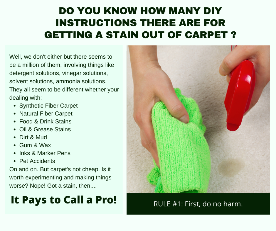 Appleton WI - DIY Carpet Stain Removal