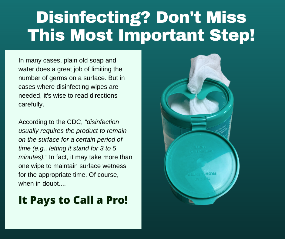 Tracy CA - Most Important Disinfecting Step