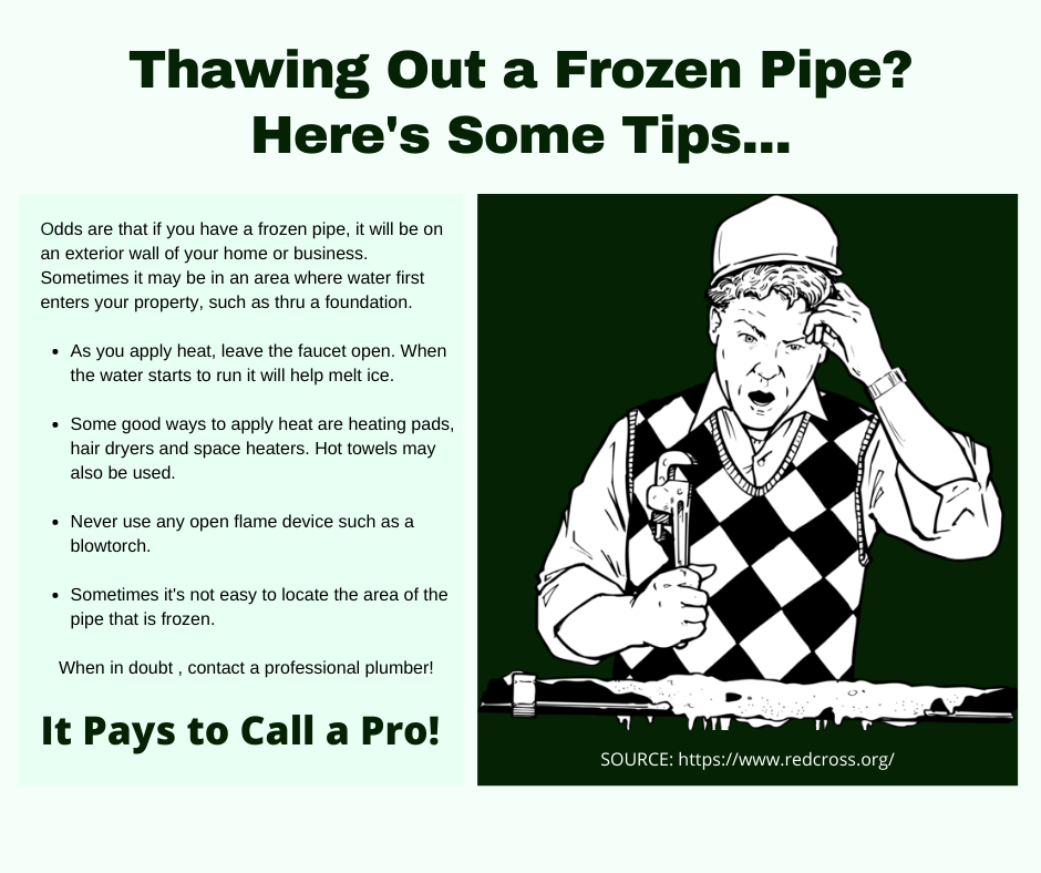 Fallbrook CA - Thawing Out Frozen Pipes