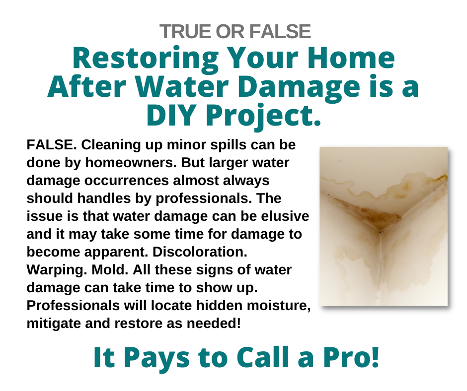 Ames IA - Is Water Damage Restoration a DIY Project?