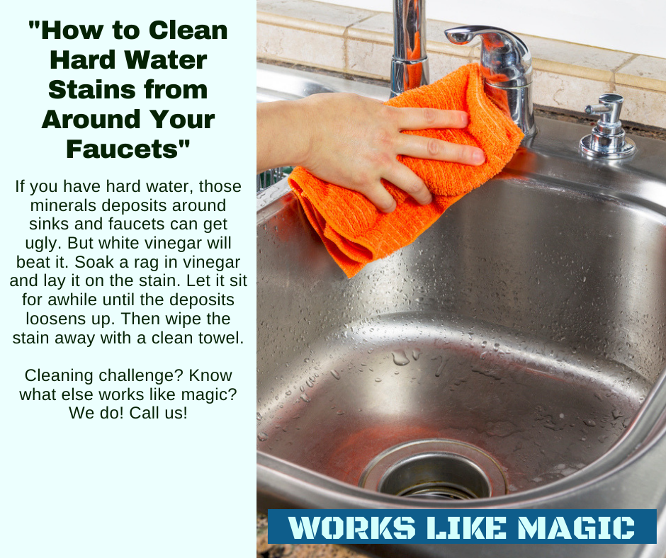 Bel Air MD - How to Clean Hard Water Stains Around Your Faucets
