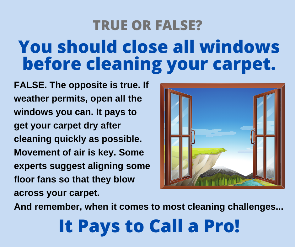 Naperville & Schaumburg IL – Should You Close All Your Window When Cleaning Carpet?