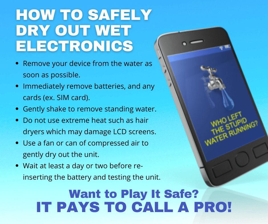 Salt Lake City UT - How to Safely Dry Out Wet Electronics